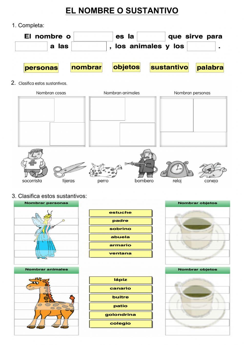 El nombre o sustantivo