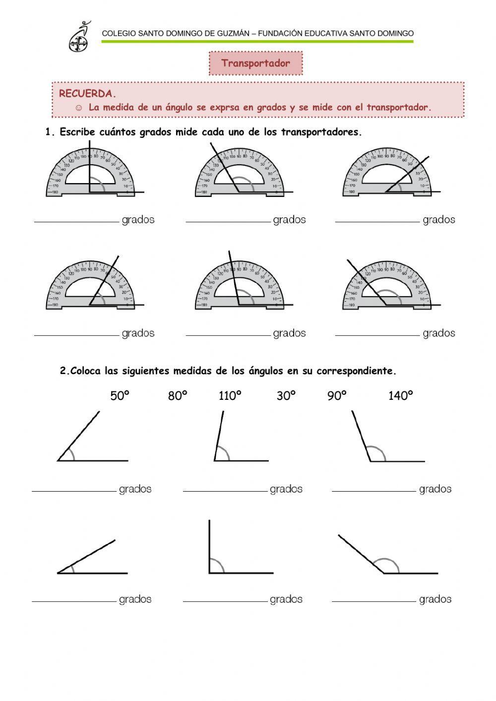 Medir con el transportador
