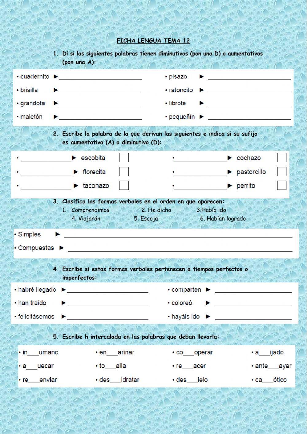 Ficha lengua tema 12