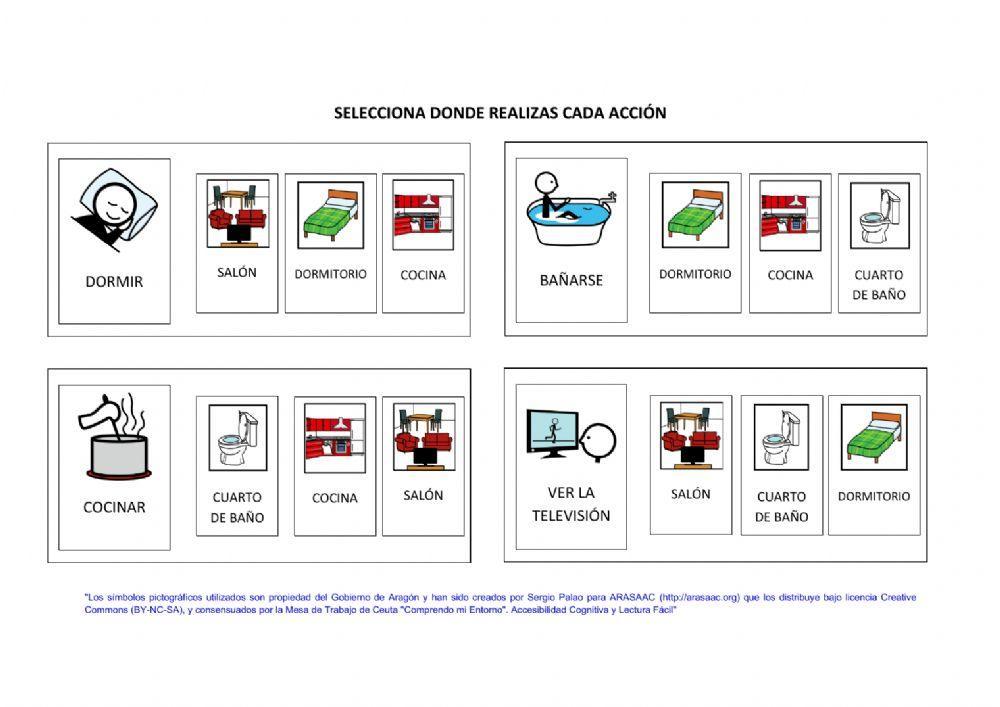 La casa: Selecciona la opción correcta