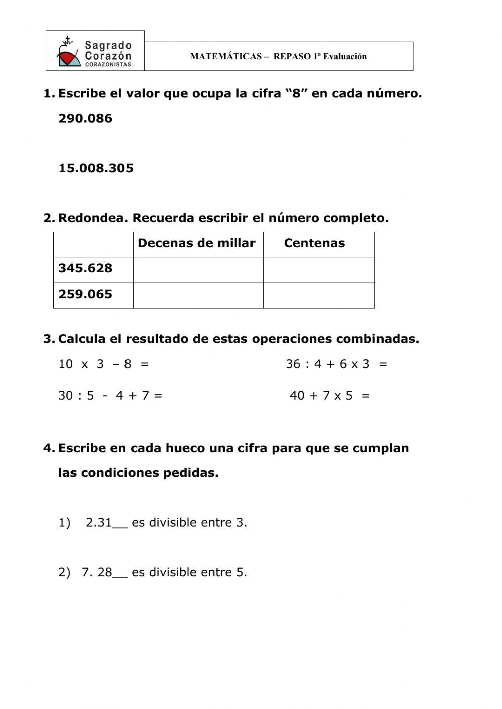 REPASO 1ª Evaluación Parte 1