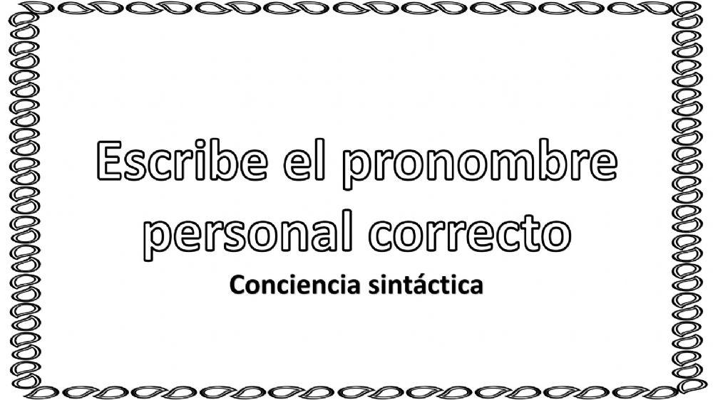 Pronombres personales