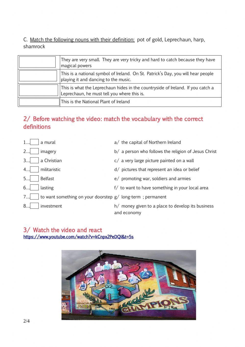 Continuité pédagogique - semaine 25 mai - 3e - anglais - Northern Ireland's street art