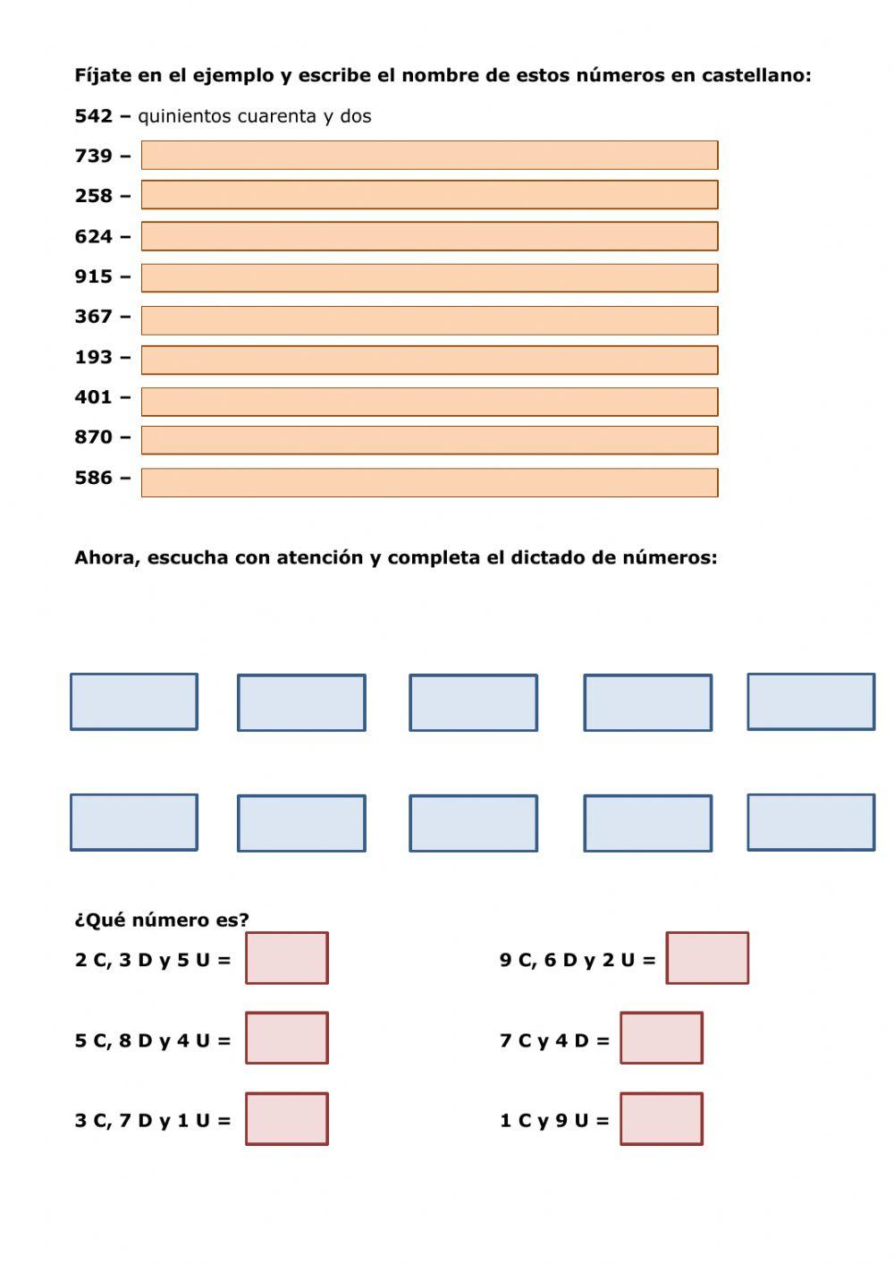 Números de 3 cifras