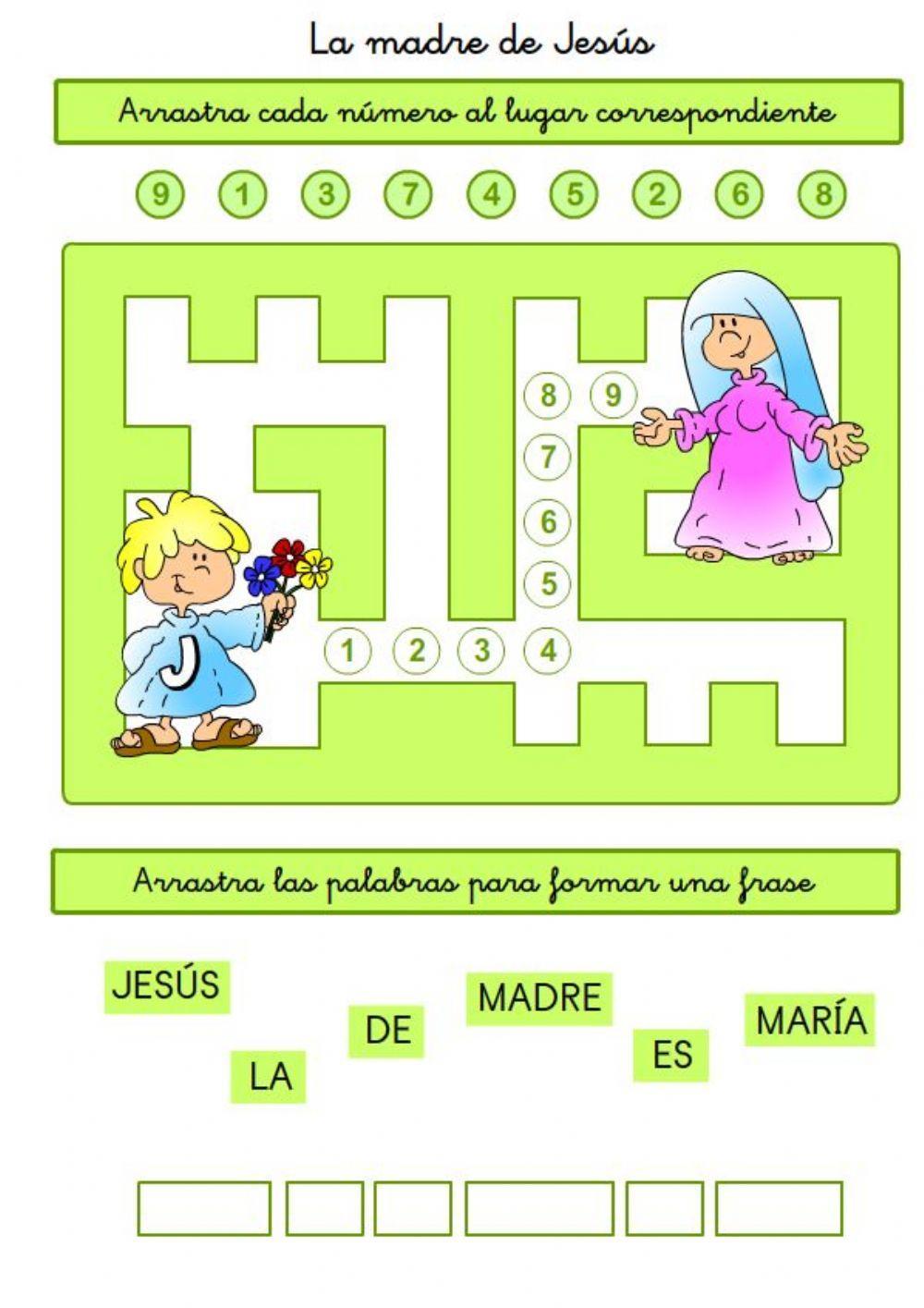 Jesús regala flores a María