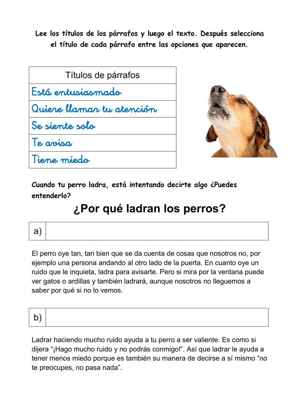 Pon el título a cada párrafo Pon el título a cada párrafo