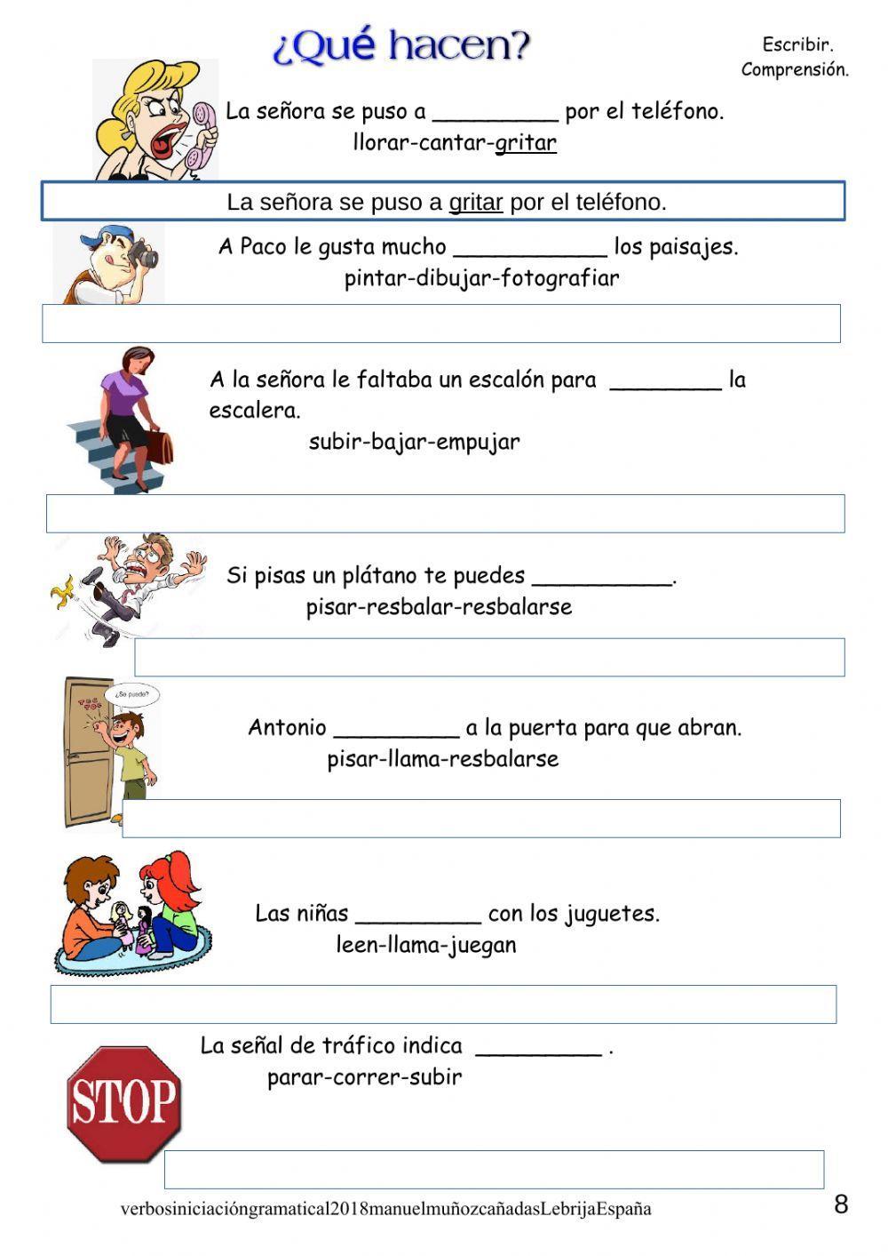 Verbos básicos:palabras de acción. Verbos básicos:palabras de acción.