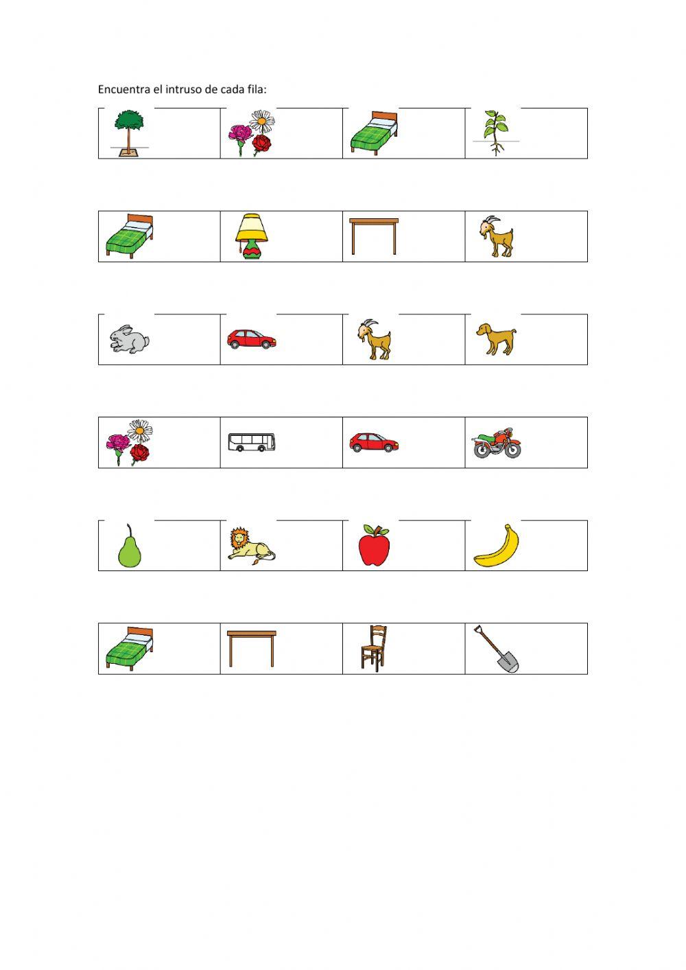 Encuentra el intruso