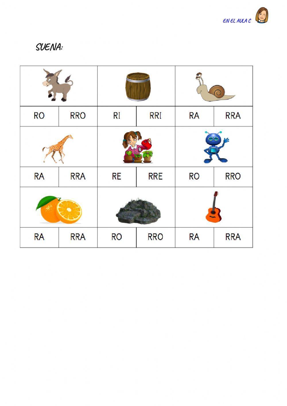 R a principio de palabra: FICHA 8