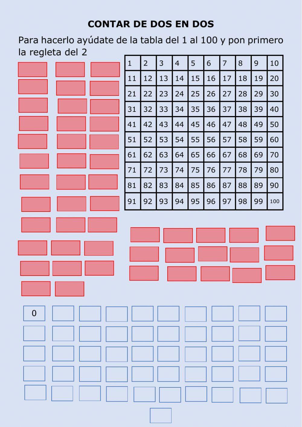 Contar de dos en dos