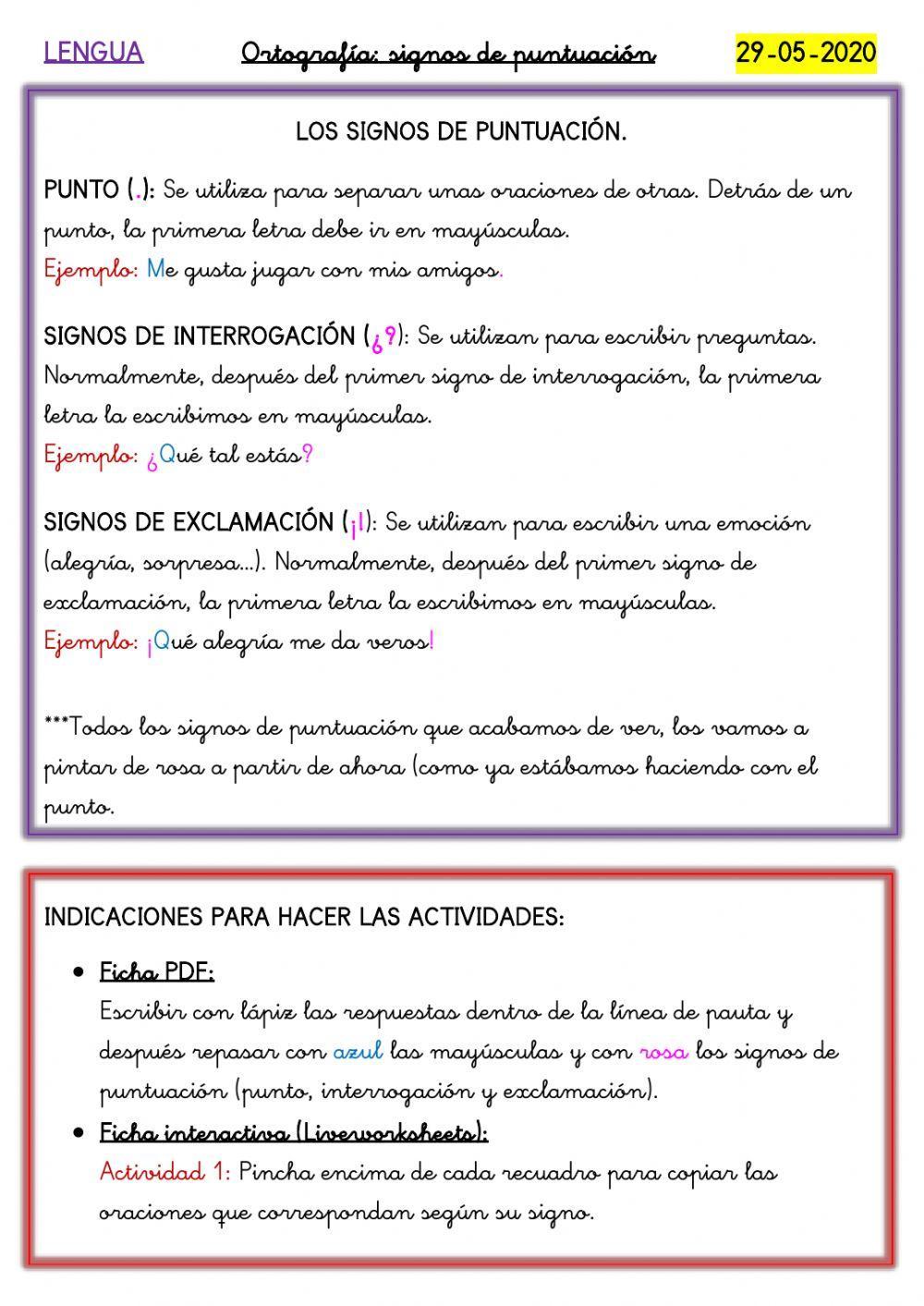 Ortografía - Los signos de puntuación