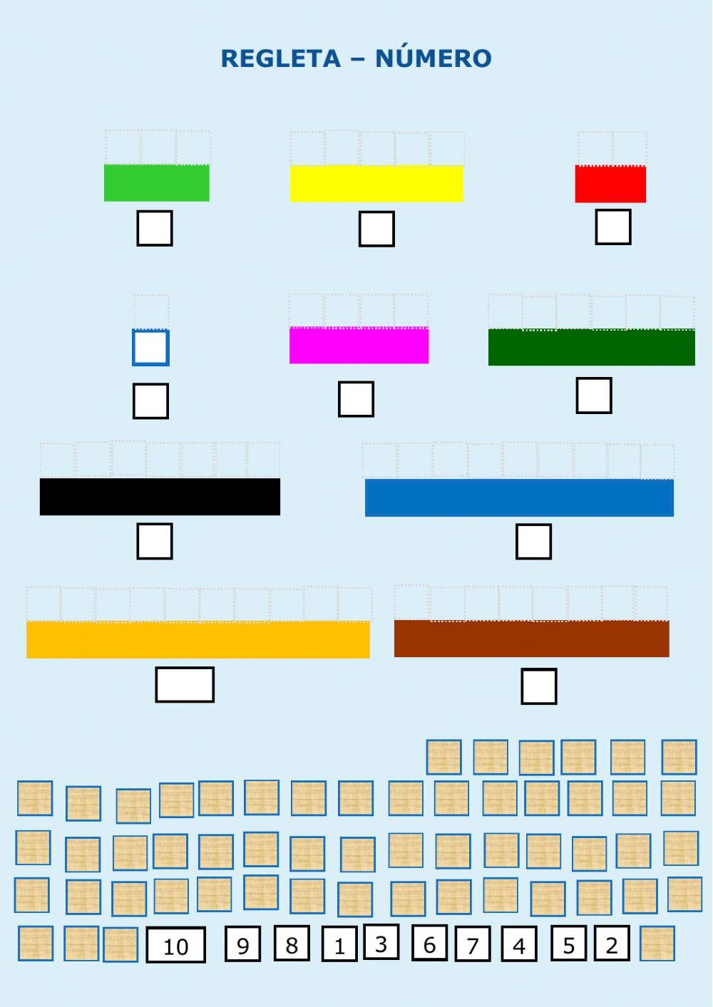 Regleta número