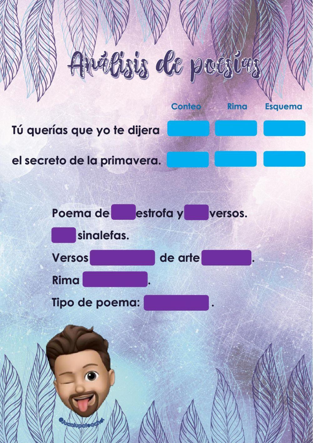 Análisis de poesías Análisis de poesías