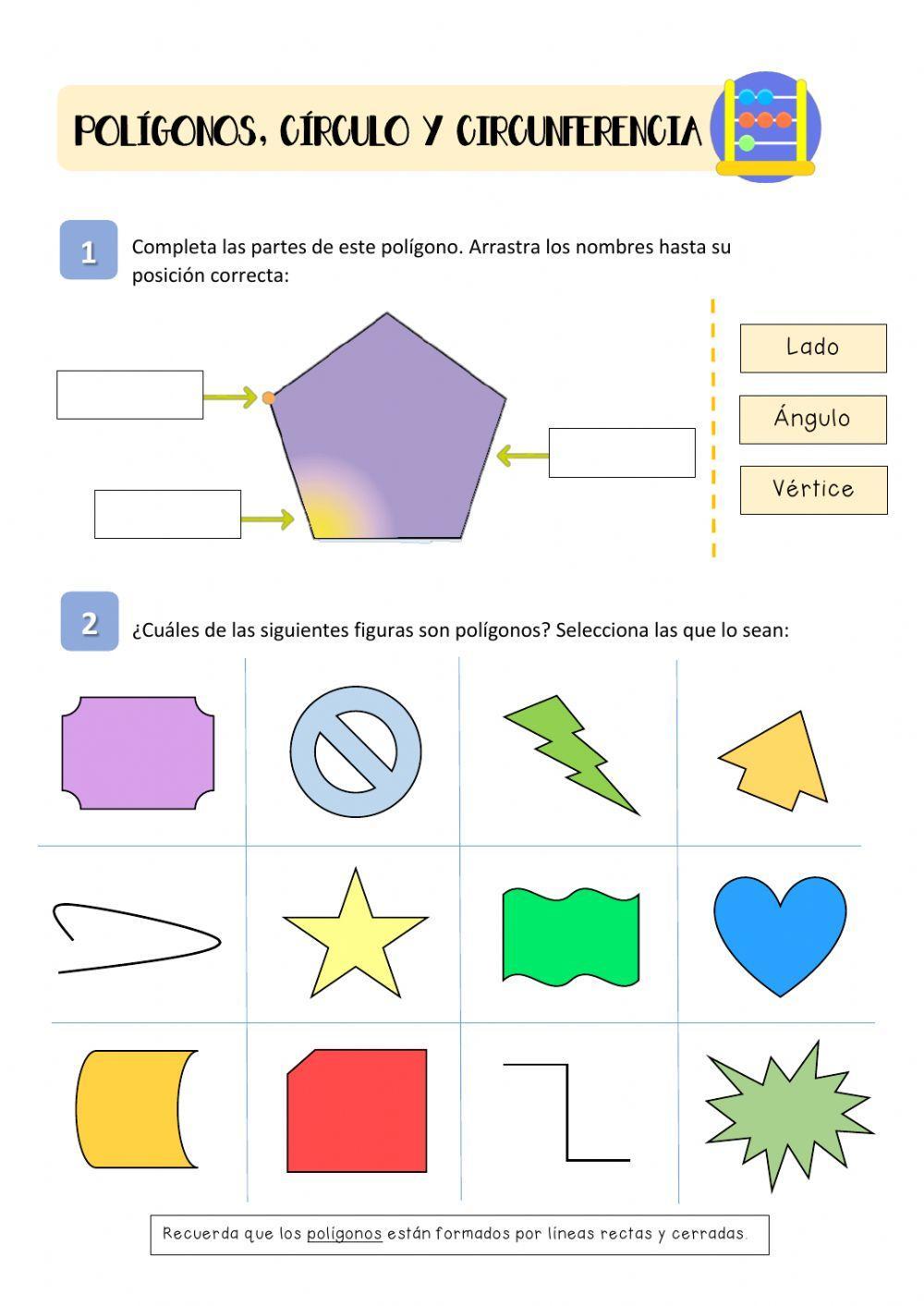 Polígonos, círculos y circunferencias