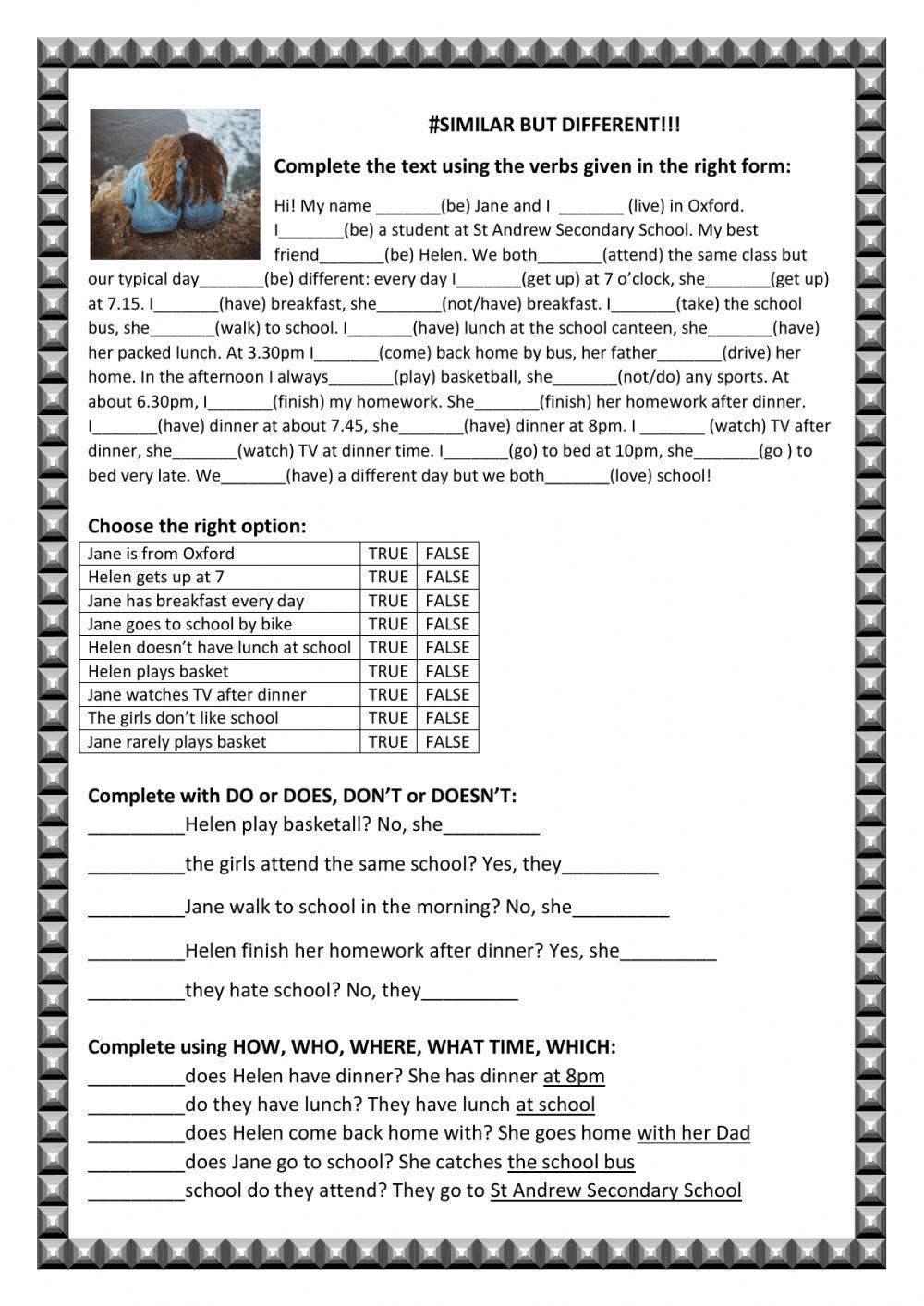 PRACTISE PRESENT SIMPLE