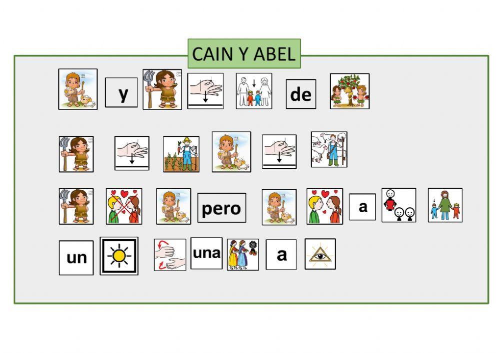 Cain y abel pictogramas