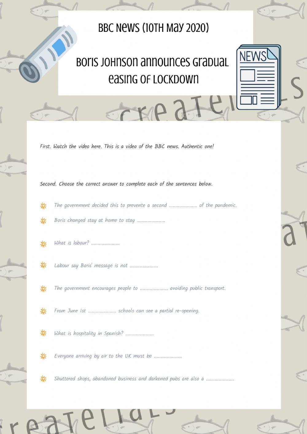 Boris Johnson at the BBC (COVID)