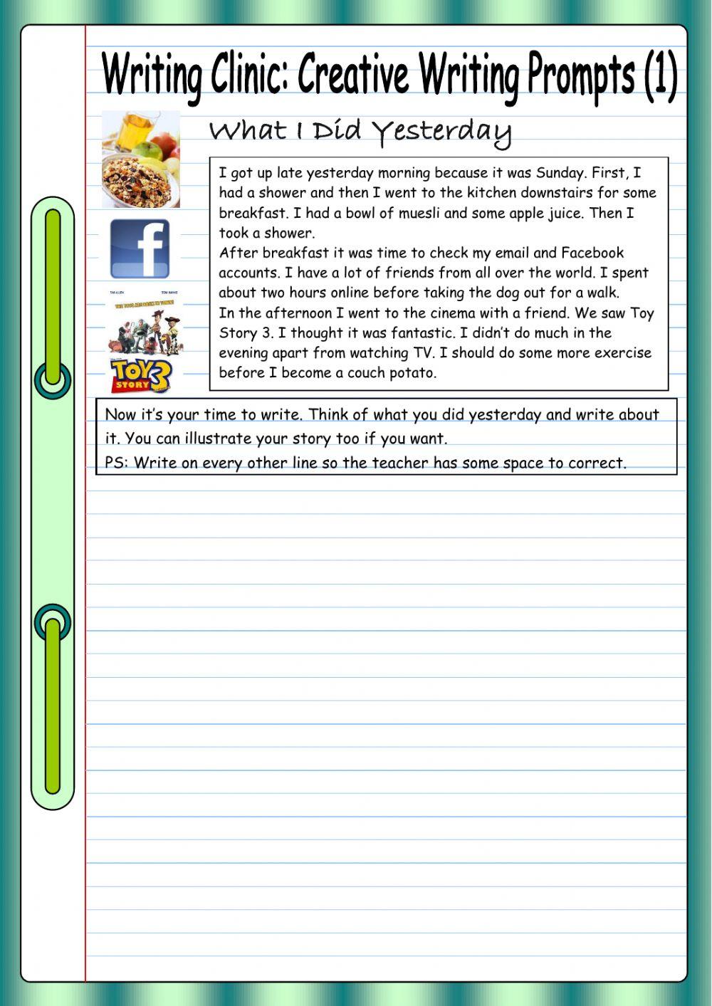 Writing about your day