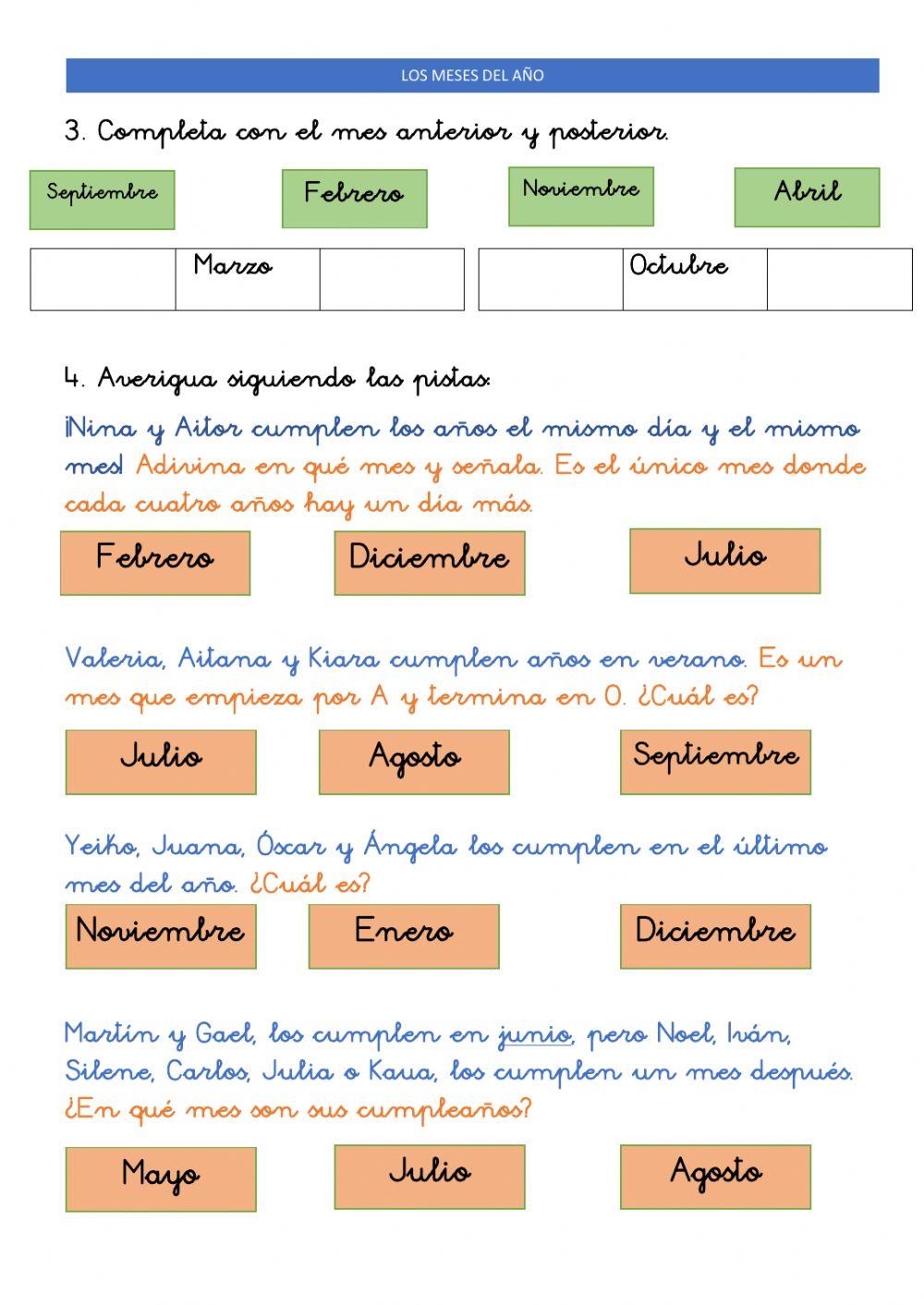 25 mayo los meses del año