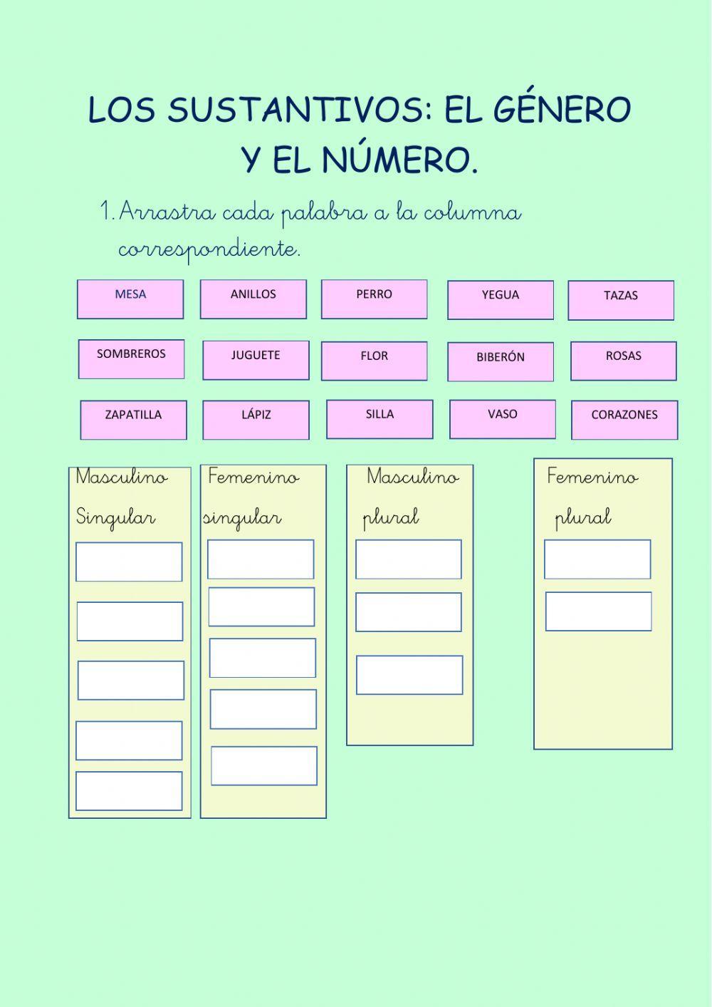 Sustantivos: género y número