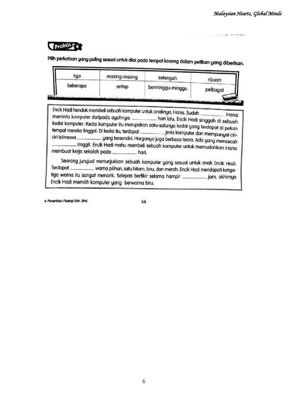 Kata Bilangan Tahun 6