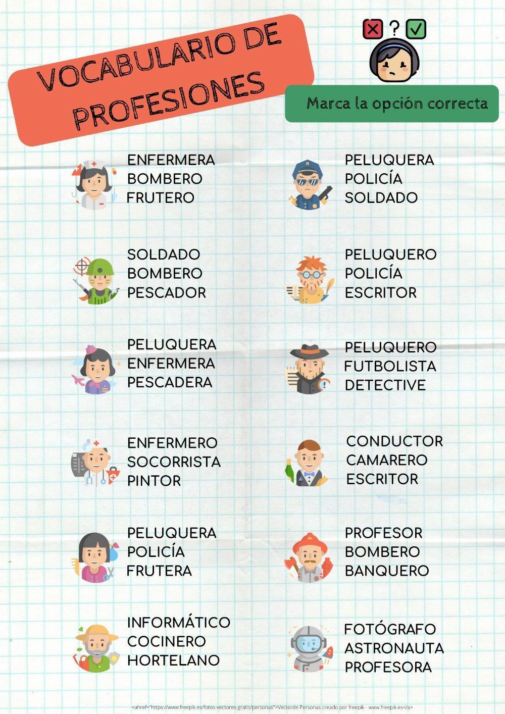 Profesiones tick