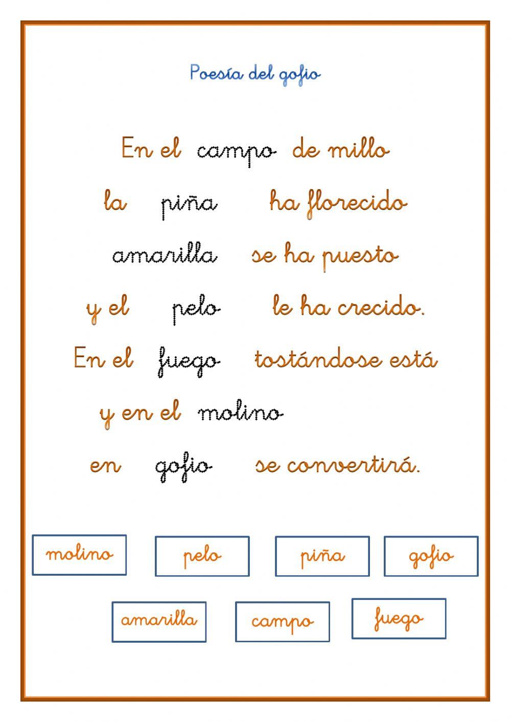 Poesía del gofio infantil
