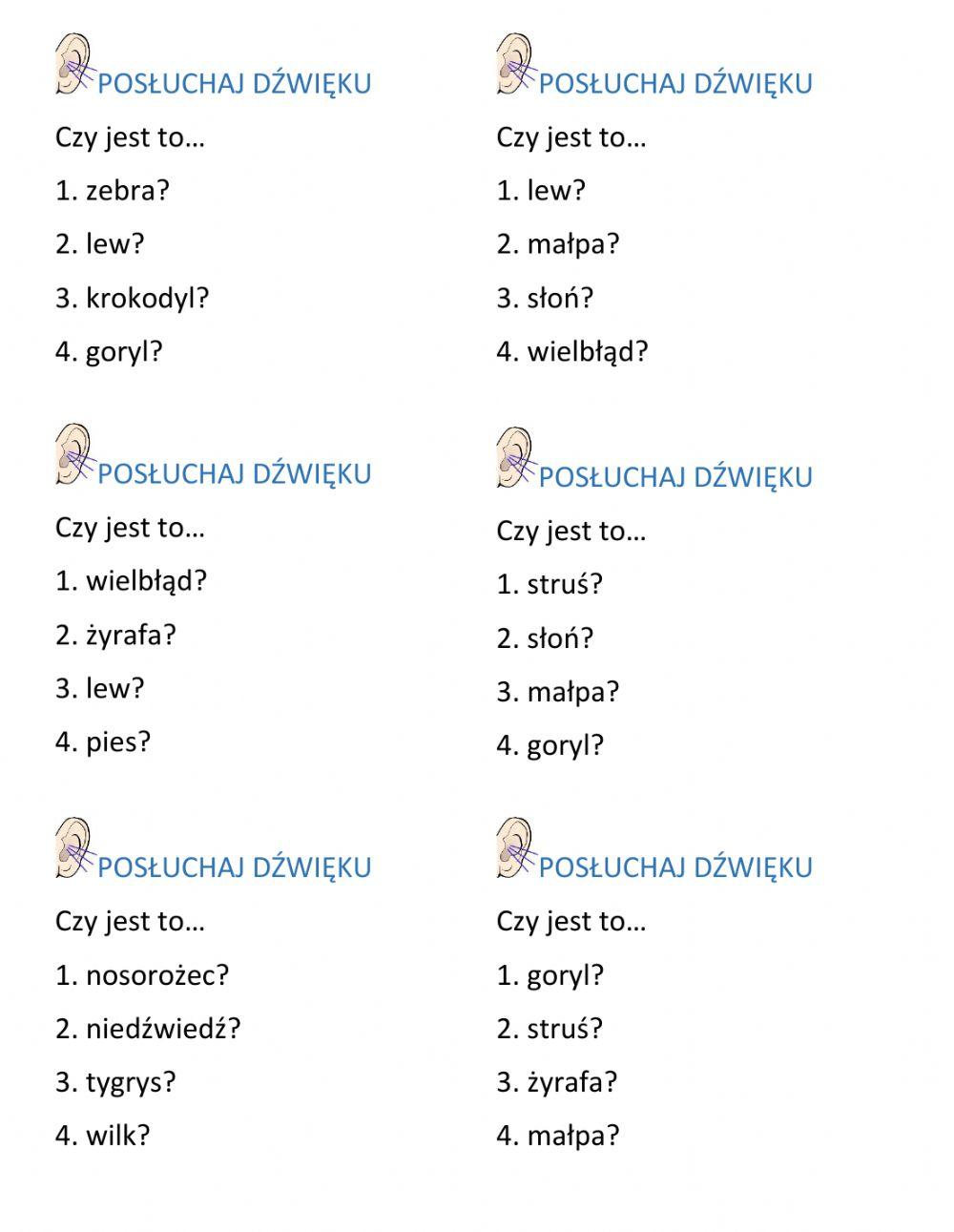 Ćwiczenia słuchowe 2