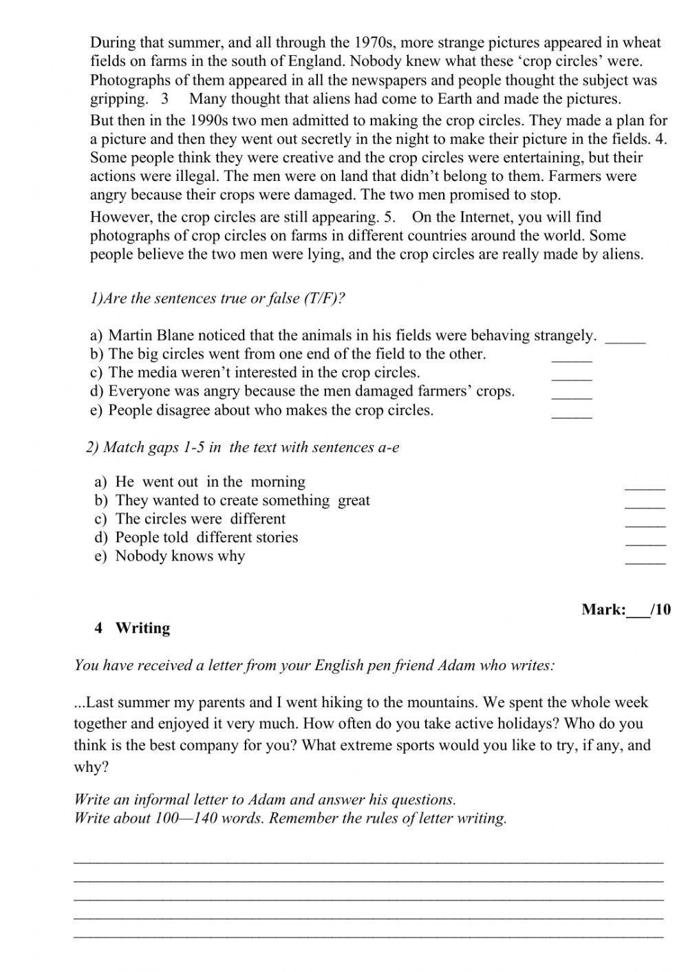 Solutions Pre-Intermediate Final Test