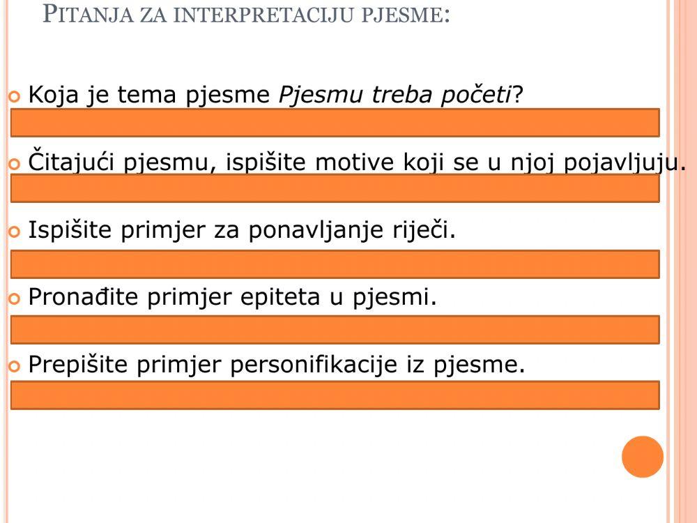 Z. Balog, Pjesmu treba početi