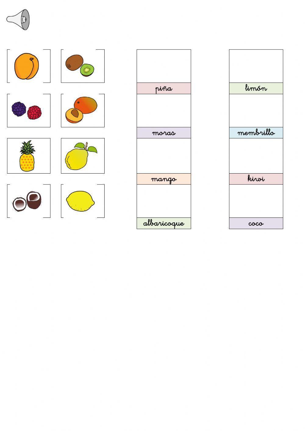 VOCABULARIO DE LA FRUTA