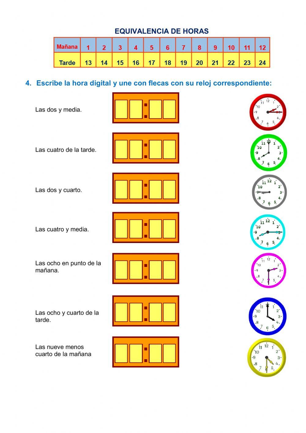 Unidades de medida: EL TIEMPO