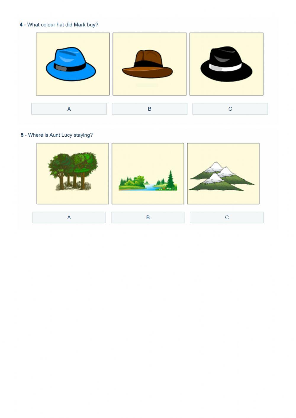 Listening A2 exercise 1