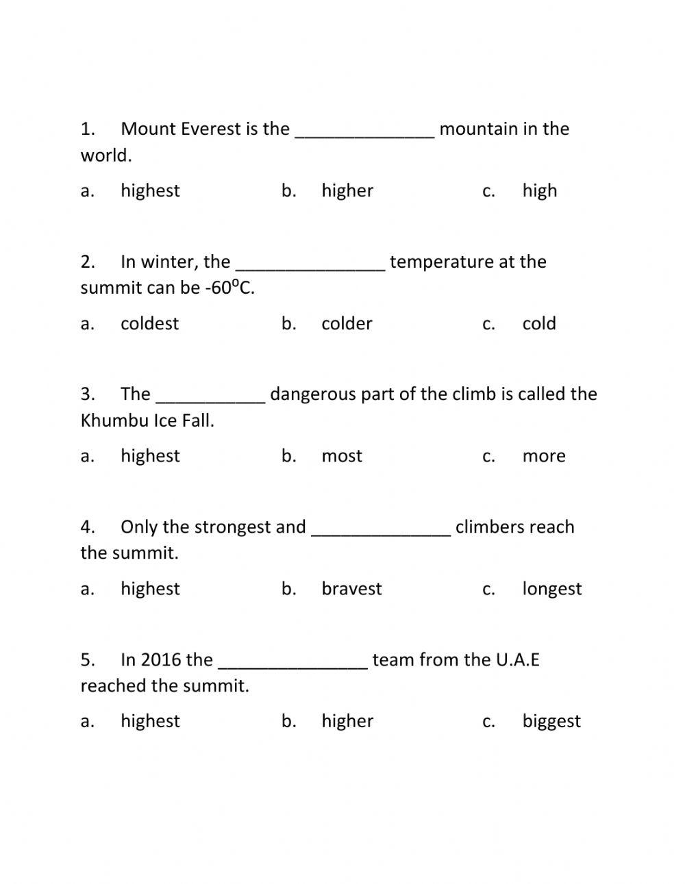 Grade 4 - Reading Exam Review 2