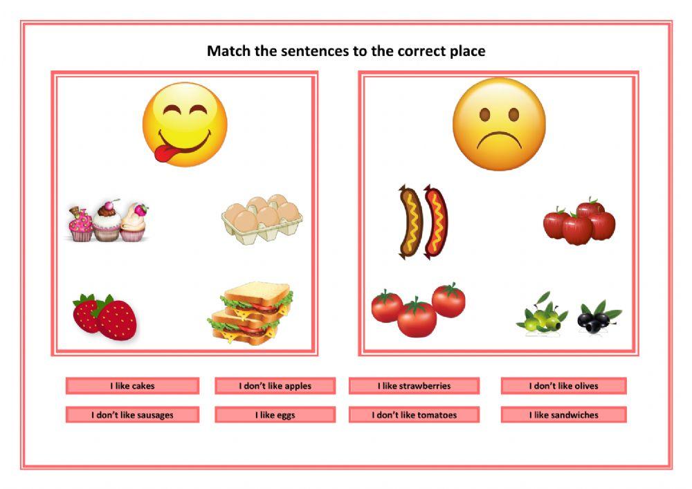 I like - I don't like food