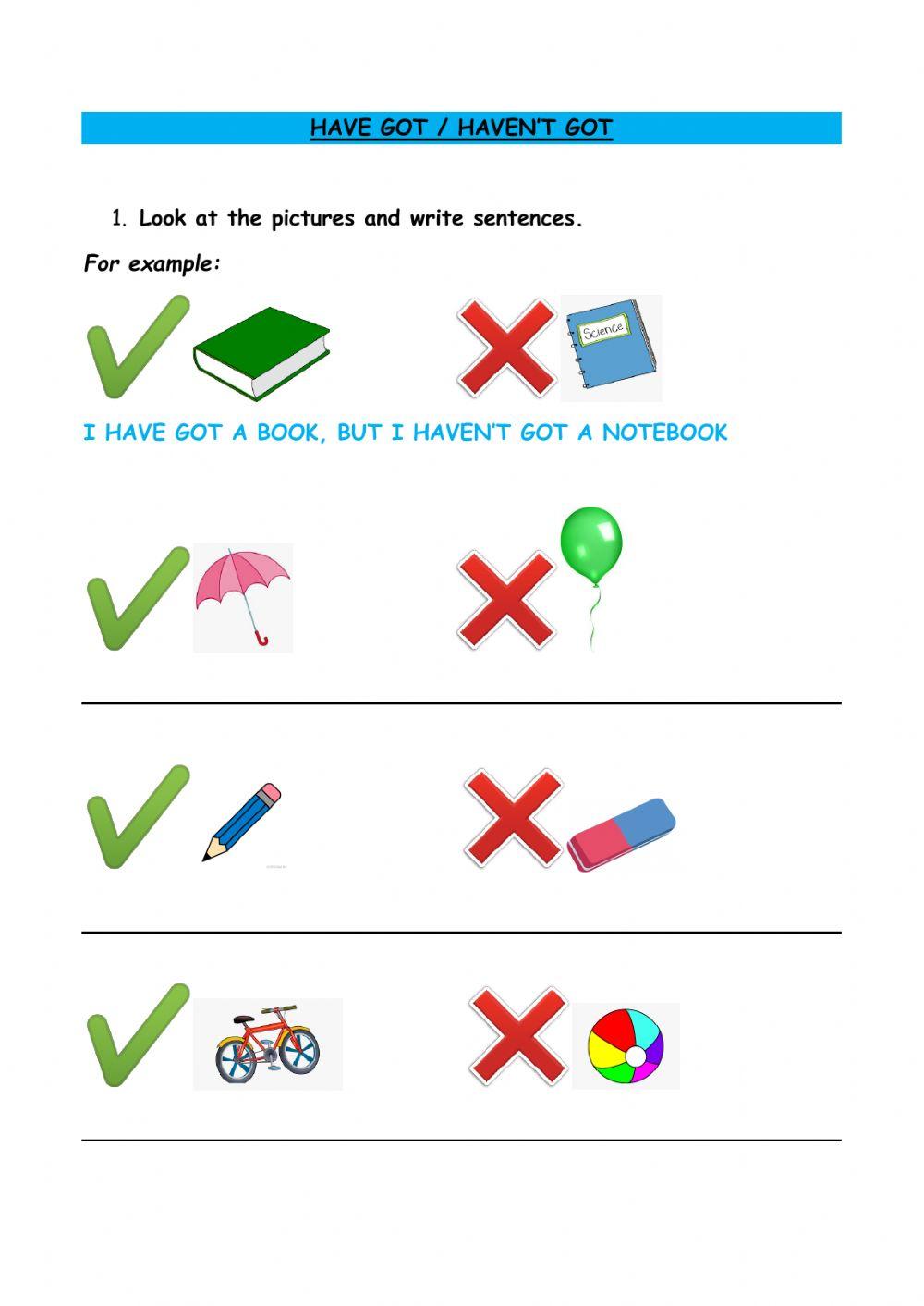 HAVE GOT - HAVEN'T GOT III online exercise for | Live Worksheets