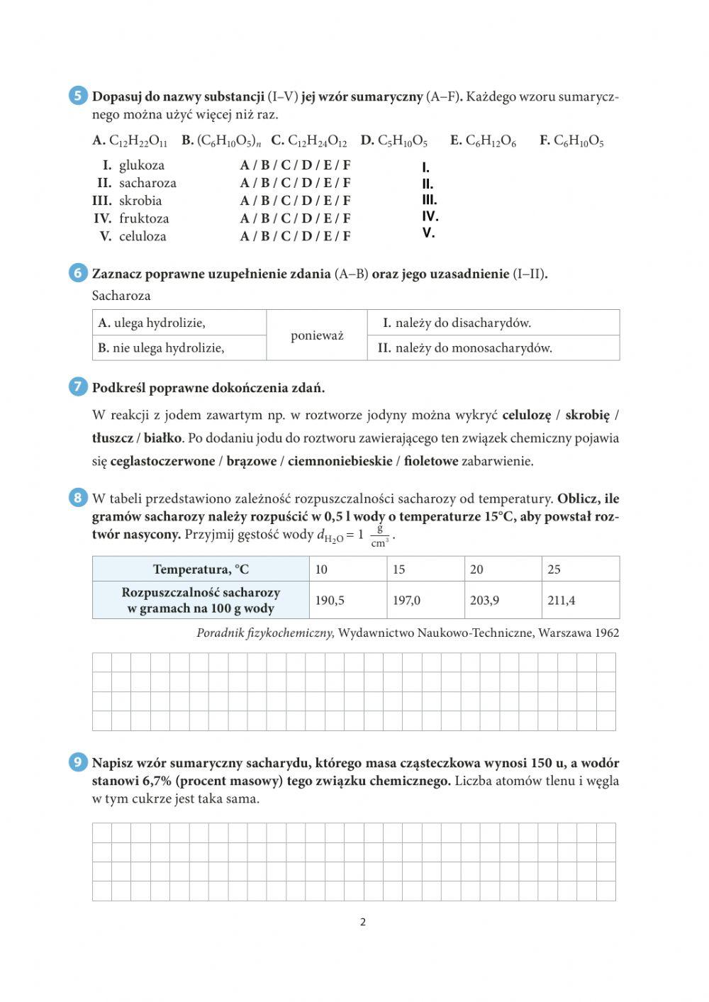Składniki żywności-powtórzenie