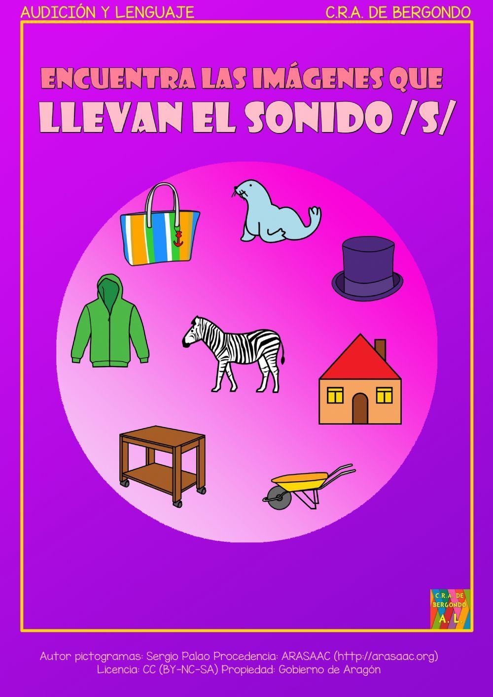 Busca las palabras con el sonido S Busca las palabras con el sonido S