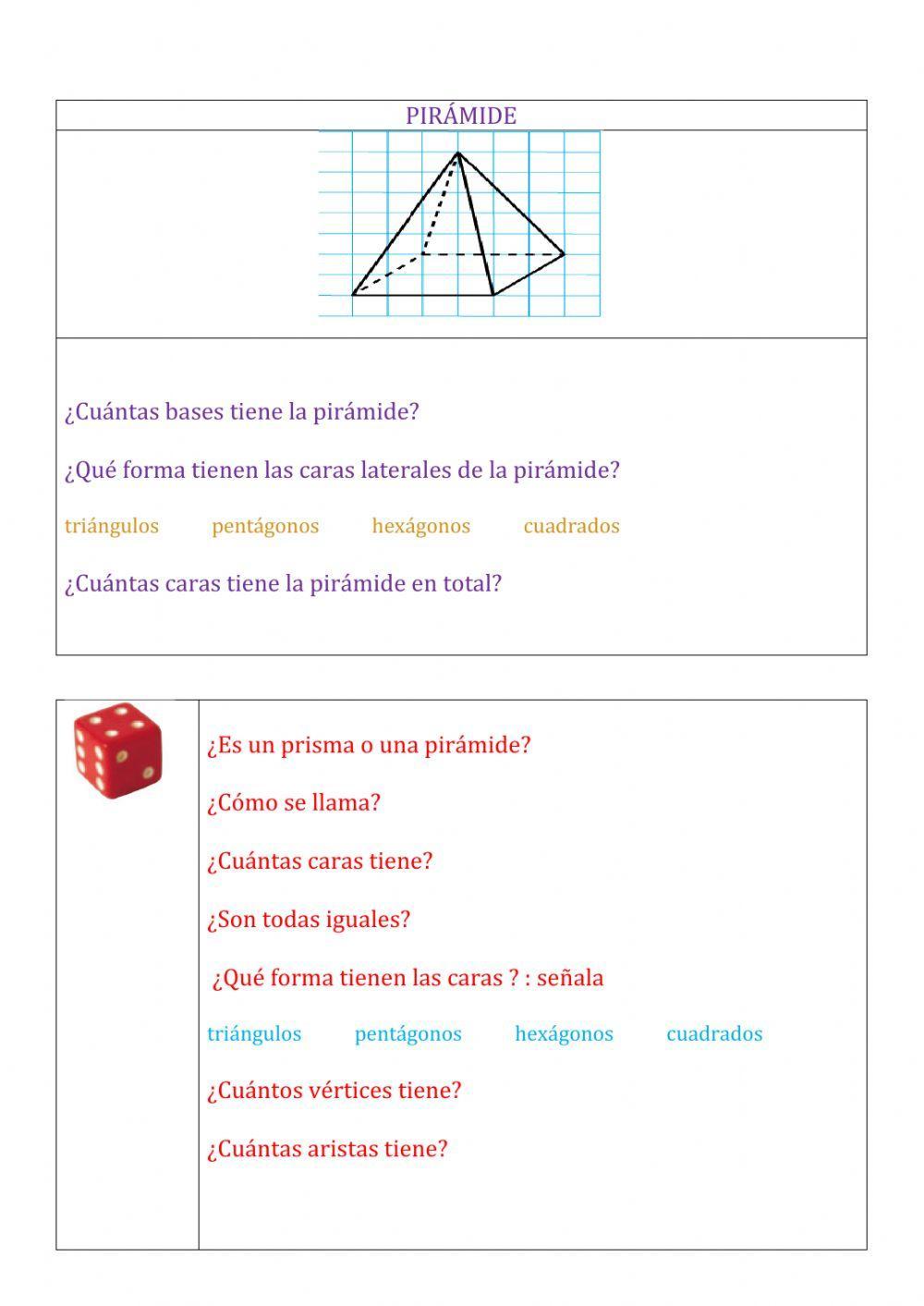 PRISMAS Y PIRÁMIDES PRISMAS Y PIRÁMIDES