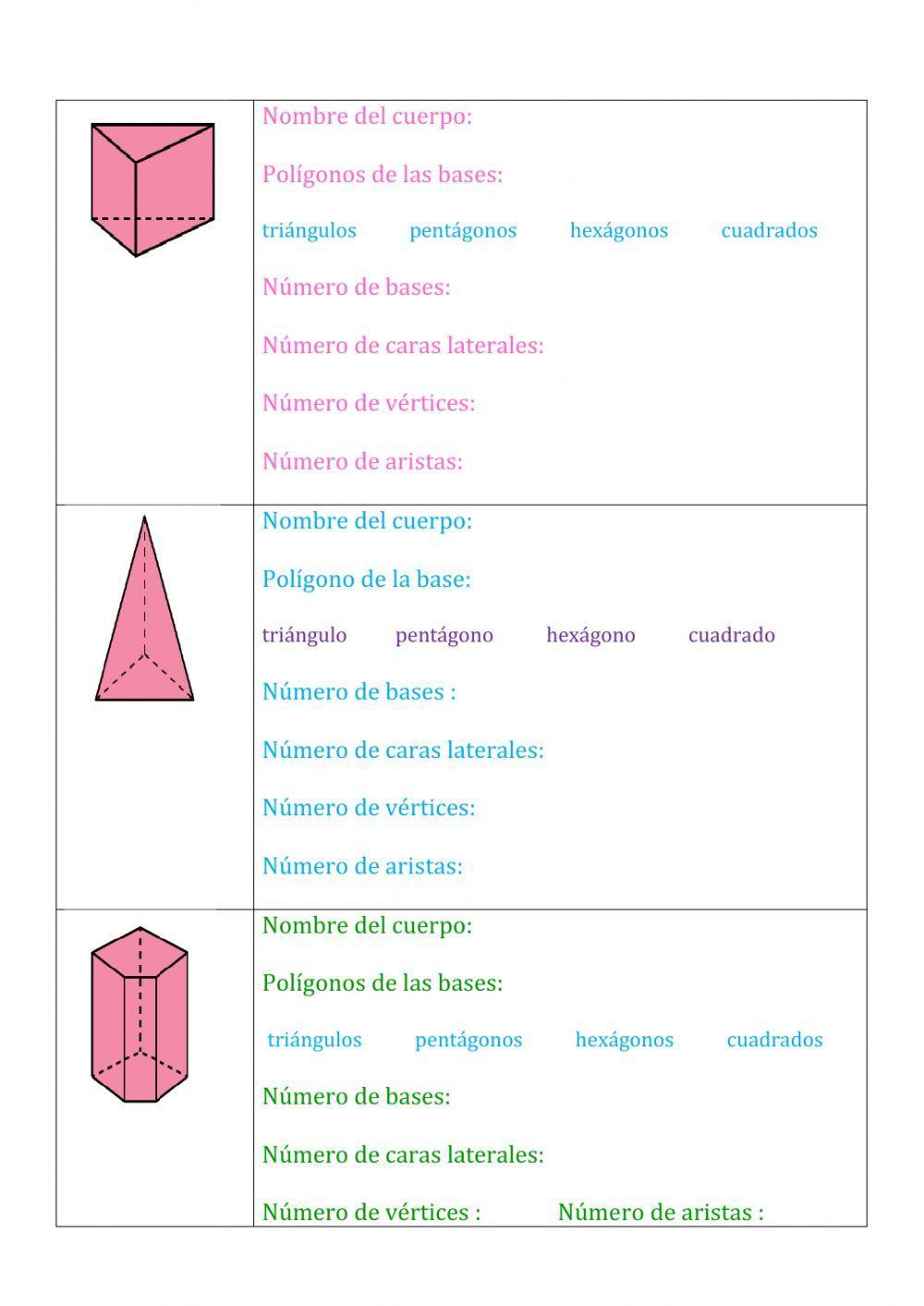 PRISMAS Y PIRÁMIDES PRISMAS Y PIRÁMIDES