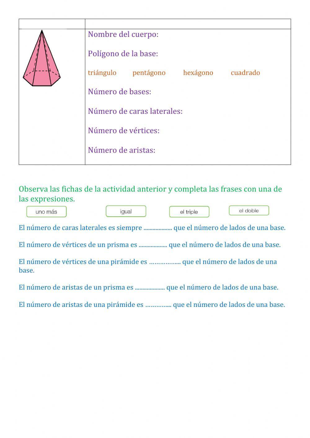 PRISMAS Y PIRÁMIDES PRISMAS Y PIRÁMIDES