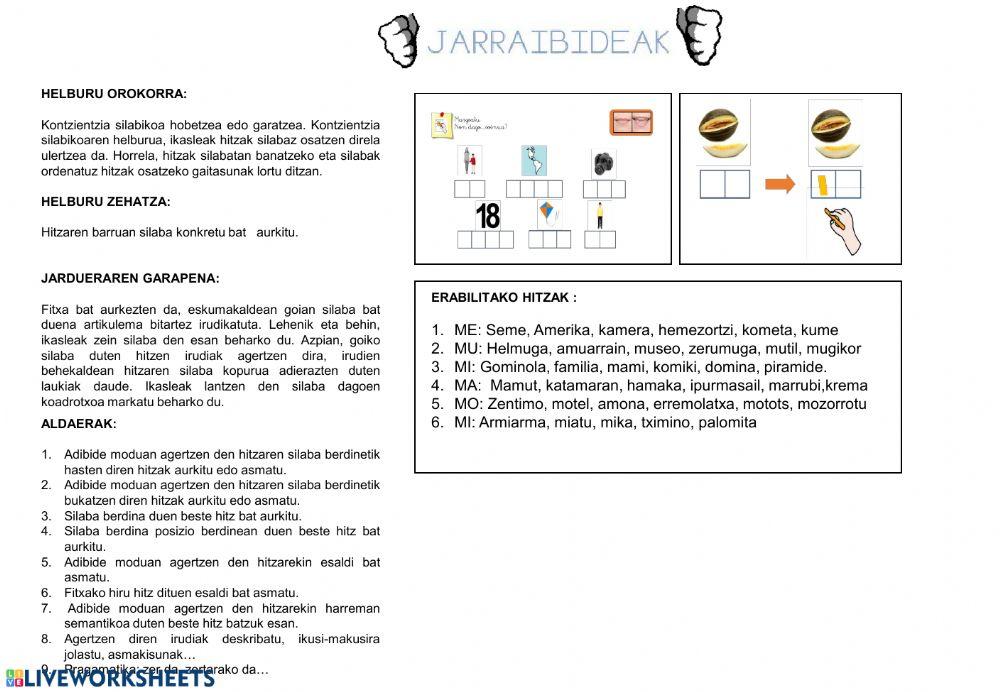 Non dago? M silaba edozein posiziotan