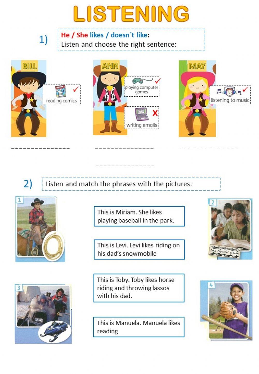 Likes - doesn't like