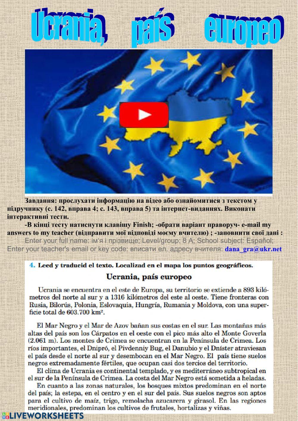 Ucrania, país europeo