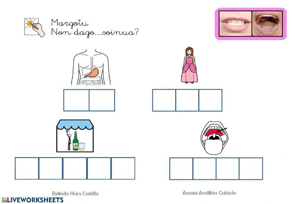 Non dago? S silaba edozein posiziotan