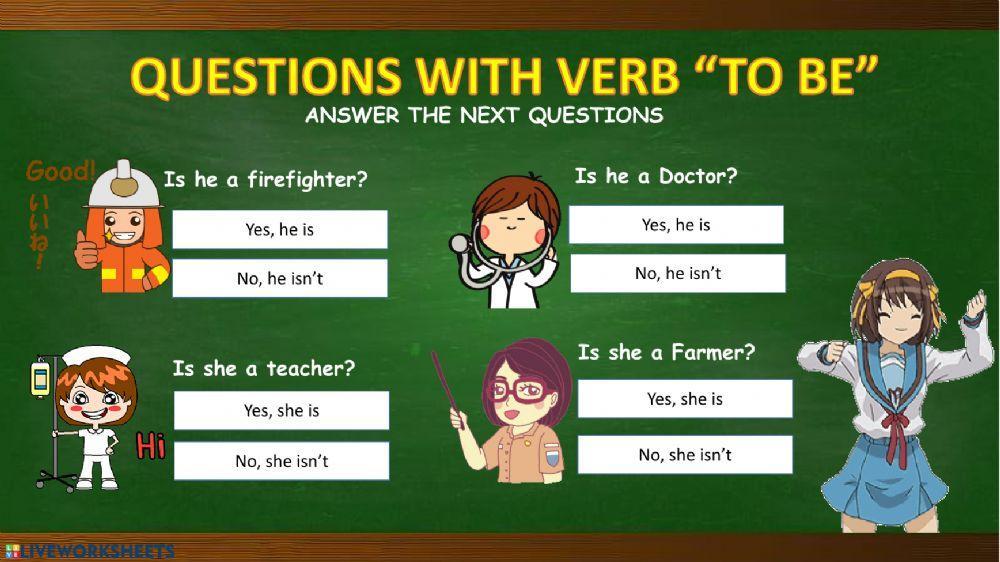 Verb to be questions