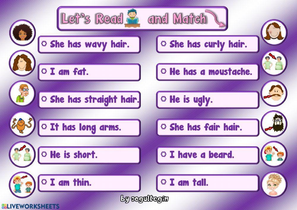 4.9. My Friends - Let's Read and Match 1