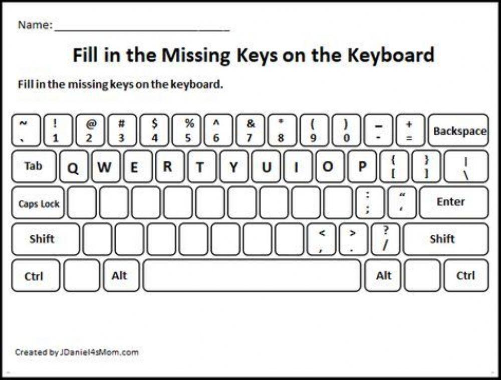 Keyboard Worksheet