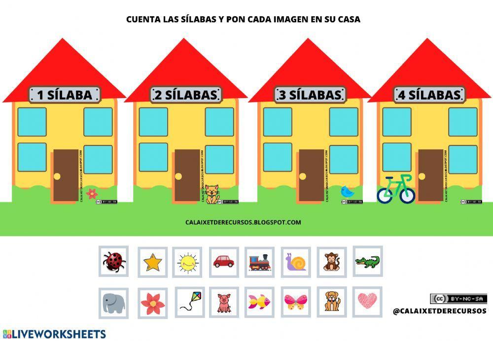 Las casas de las sílabas