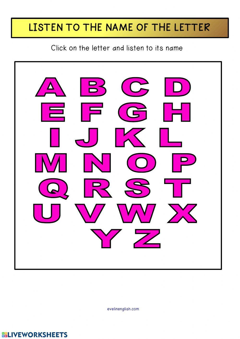 The Alphabet The Alphabet